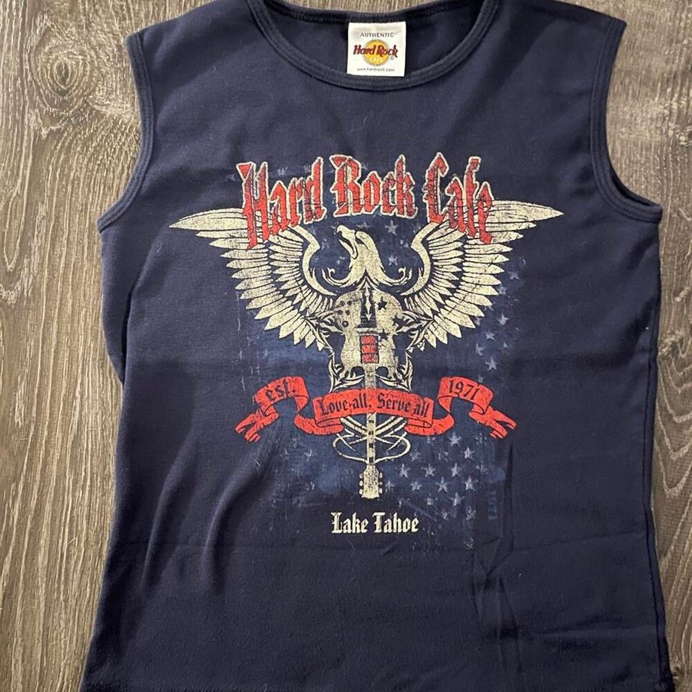 Hard-rock-cafe Women's Navy and Blue Vest